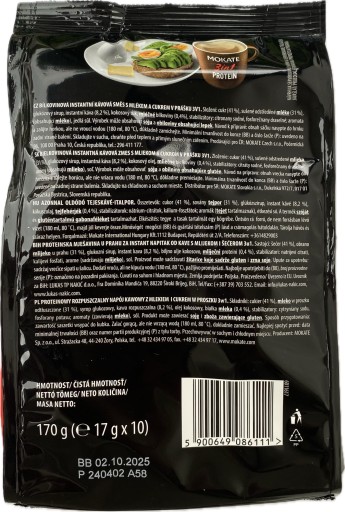 Mokate Proteínový kávový nápoj s proteínom 10 ks 170g