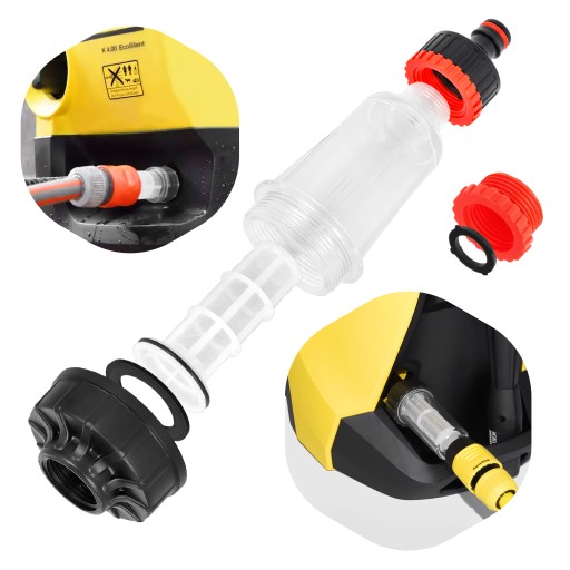 VODNÝ FILTER PRE VEĽKÉ TLAKOVÉ UMÝVAČKY KARCHER K3 K4 K7 + PRIPOJENIE 3/4 1/2