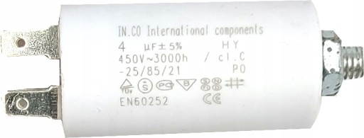 4 uF 450V ŠTARTOVACÍ KONDENZÁTOR MOTORA