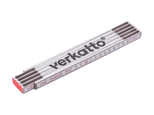Verkatto Drevená skladacia miera, biela, 1 m