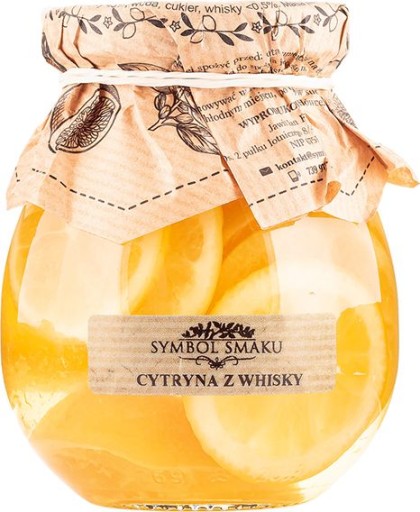 CITRÓNY vo WHISKY sirupe jednoduché zloženie BEZ KONZERVANTOV 260g Symbol chuti