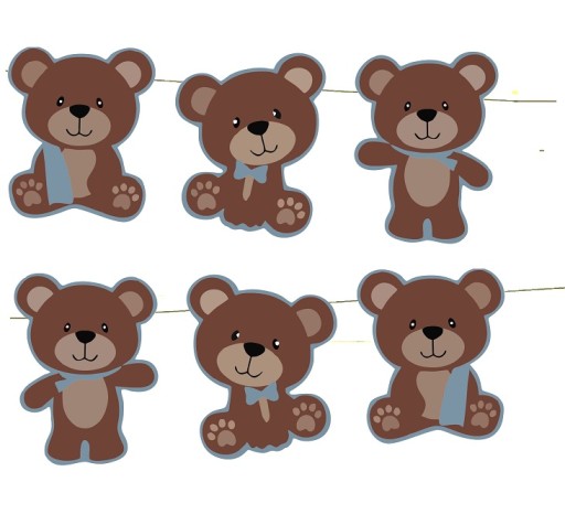 BANNER girlandové dekorácie BEAR medvedíky