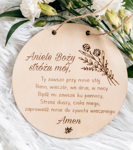 Drevená modlitebná plaketa