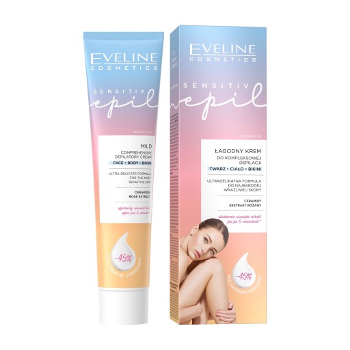 EVELINE SENSITIVE EPIL DEPILAČNÝ KRÉM 125ML NA TVÁR
