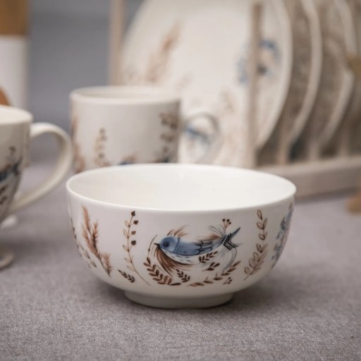 Porcelánová polievková misa Altom Design Serenity, misa na šalát, 600 ml, 13,5 cm