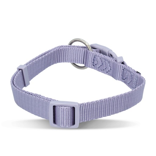 Prémiový obojok, pes, svetlá lila, M–L: 35–55 cm/20 mm