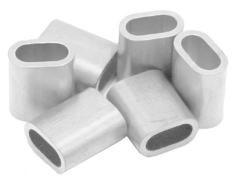 RUKÁVOVÁ SVORKA NA LANÁ 2 mm - HLINÍKOVÁ - 15 ks