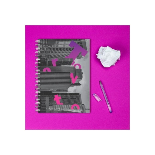 Top2000 kruhový notebook 100K mriežka s mäkkými obalmi A4