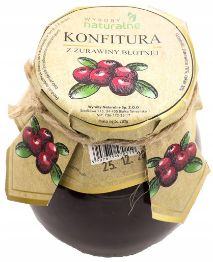 Brusnica Brusnicový džem Na čaj oscypek