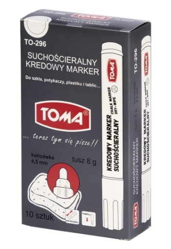 Toma Chalk Marker 296 White Dry-Erase