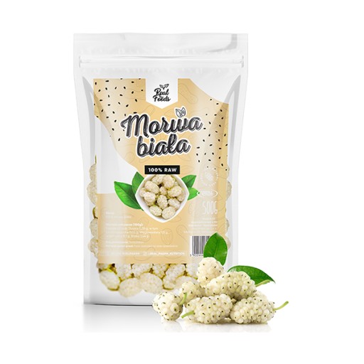 MORUŠA BIELA Sušené celé ovocie - Real Foods - 500g