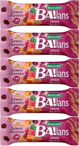 BA!lans Cranberry with Caramel Bakalland cereal bar 35G x 5 KS