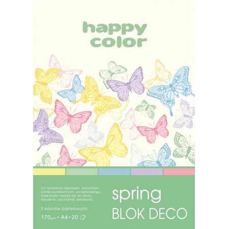 A4 Happy Color blok 5 jarných farieb