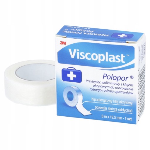 VISCOPLAST Polopor lepiaca rolka netkanej textílie 5m x 12,5mm