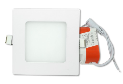 LED panelové vstavané stropné svietidlo 6W biele