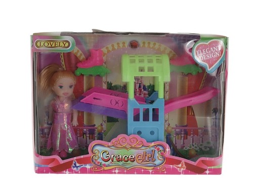 Mini bábika + šmykľavka 5898