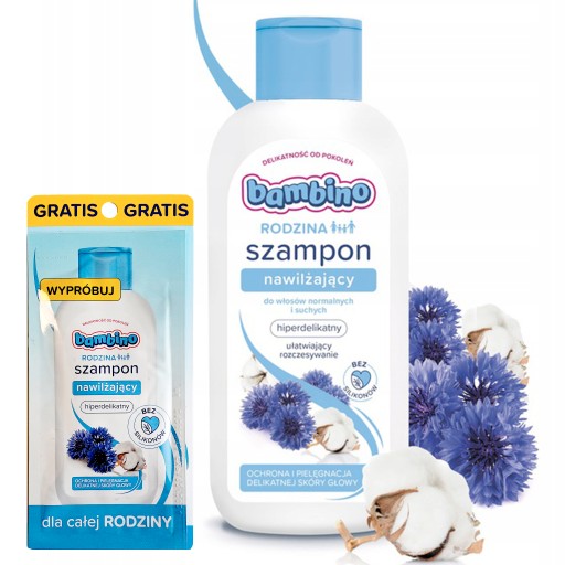 BAMBINO FAMILY Hydratačný šampón 400ml+ zdarma