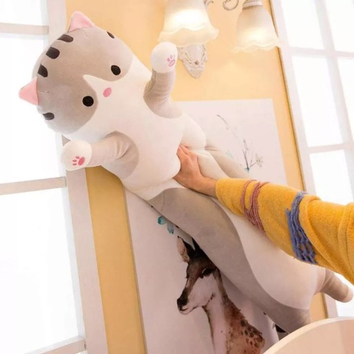 VANKÚŠEK DLHÝ MAČKA MAČKA PLYŠOVÁ HRAČKA 50cm MASKOT XL