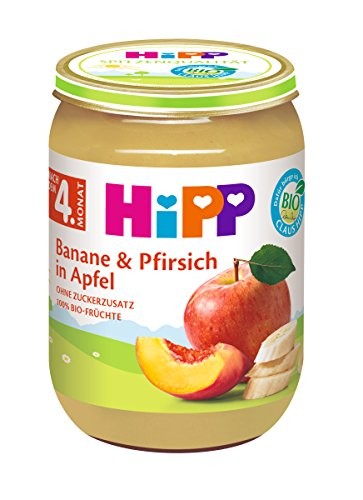 HIPP BIO Ovocie Broskyňa Banán Jablko 190g 5m
