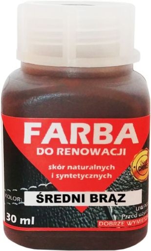 RENOVAČNÁ FARBA KOŽE STREDNE HNEDÁ 30ml