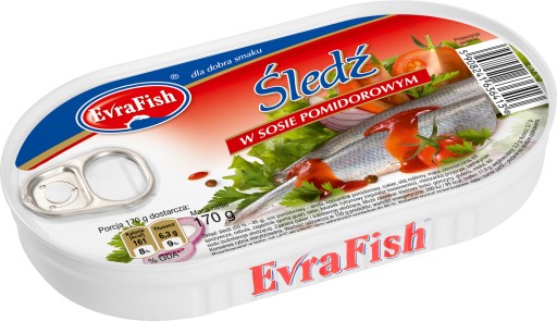 sleď v paradajkách 170g EvraFish