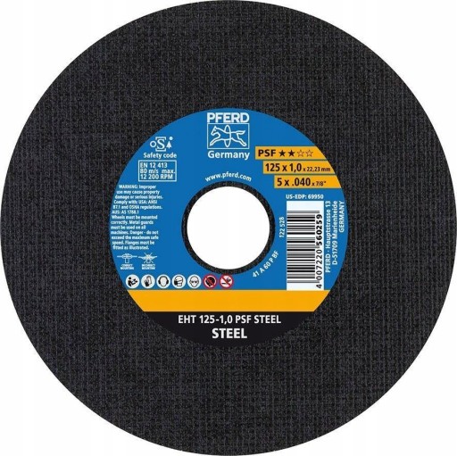 Kotúč rezný A46PPS 178x1,6mm rovný Pferd