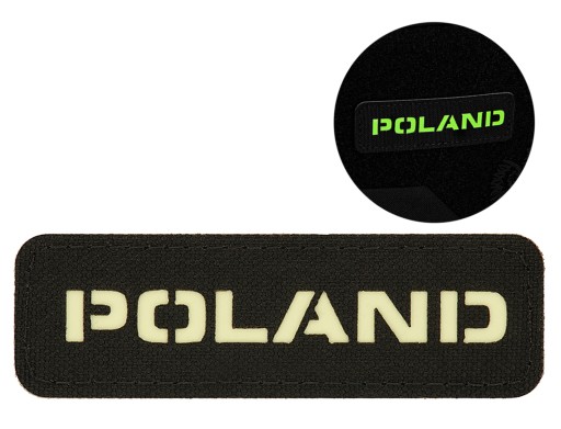 NÁŠIVKA POĽSKA 25x80 M-Tac FLUORESCENT Čierna