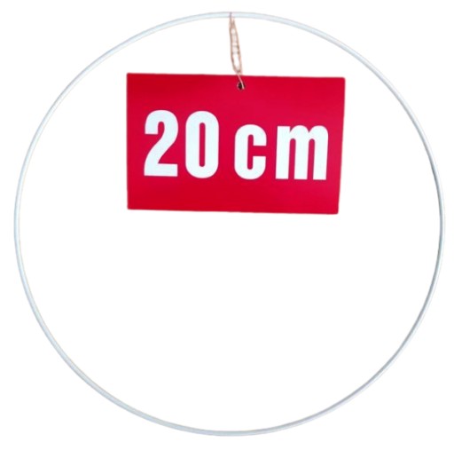 BIELY krúžok/ráfik na lapače snov a makramé, 20 cm