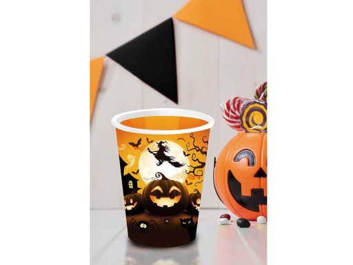 Halloween tekvicové poháre 355 ml 6 ks.
