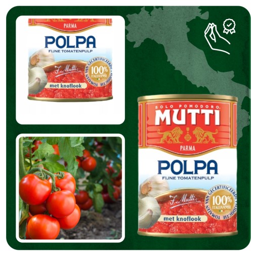 Mutti paradajková dužina s cesnakom 400 g