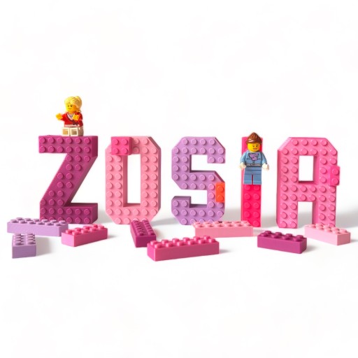 PÍSMENA KAJAWIS v LEGO štýle, 3D dekorácie, písmená L, dekorácia na státie