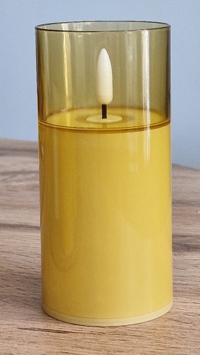 Led sviečka v puzdre, vložka 13,5 cm, tmavé sklo