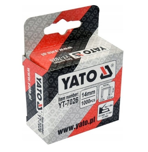 SPONKY 14mm 1,2mm 10,6mm 1000ks. YATO YT-7026