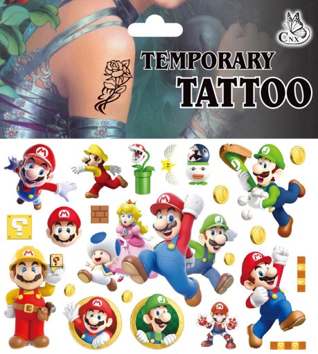 TETOVANIE PRE DETI SUPER MARIO BROS NARODENINY CG259