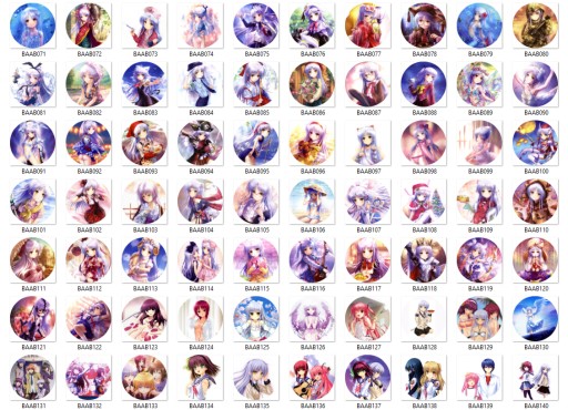 Anime Manga Angel Beats Pins! VEĽA VZOROV
