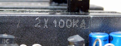 Doska potenciometra 2x 100k A ekvalizéra DIORA