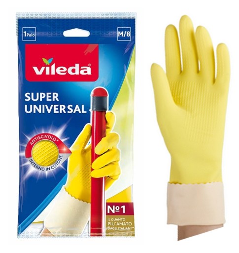 VILEDA SUPER GRIP RUKAVICE NA DOMÁCE PRÁCE M