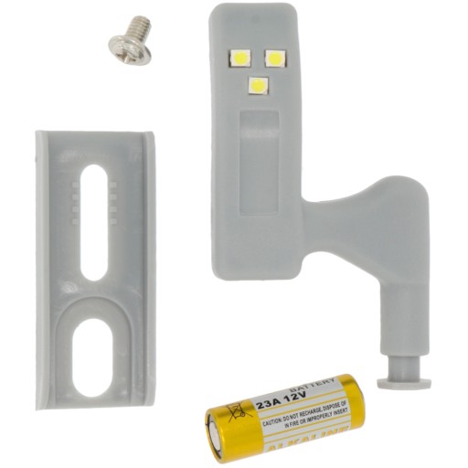 Vnútorné LED OSVETLENIE na pánt kuchynských skriniek, biele 3LED svetlo