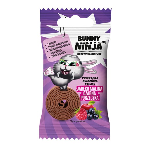 Snack Ovocie slimák jablko malina čierna ríbezľa 15g ZAJAČIK 10x