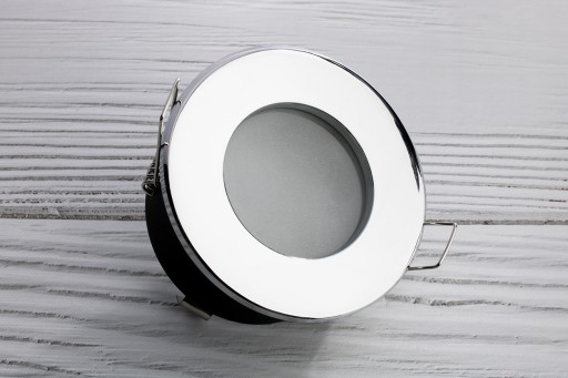 Svietidlo HALOGEN Okrúhle AQUS GU10 IP44 Chróm