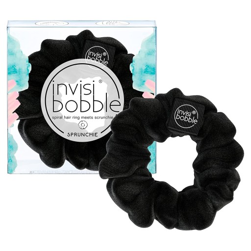 Gumička do vlasov Invisibobble Sprunchie True Black Velvet 1 ks.
