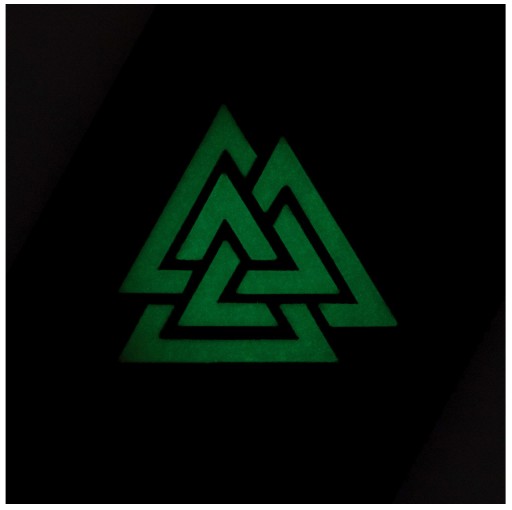 Vodorovná nášivka Valknut M-Tac Laserom vyrezaný znak Suchý zips čierny/svietivý