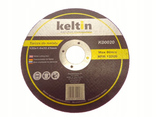 ŠTÍT NA KOV 125x1,0mm Keltin K00020
