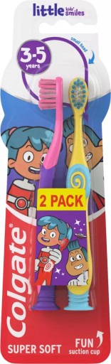 COLGATE KIDS Zubná kefka pre deti 3-5 ROKOV VERY SOFT, 2 kusy