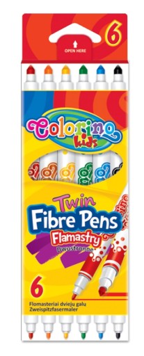 Colorino fixy, obojstranné popisovače, dve hrúbky, 6 kusov 13437PTR