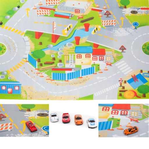 Podložka pre deti s autami 120x80