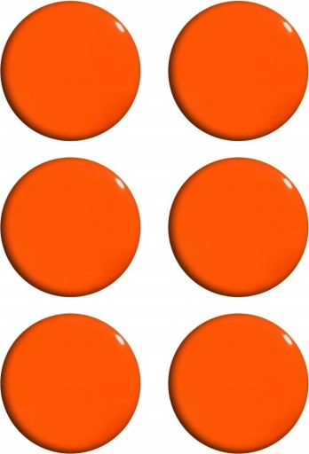MAGNETY NA DOSKY 6 kusov 20mm oranžové TETIS