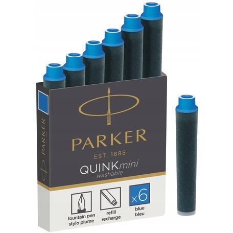 MINI NÁPLŇKY do pera QUINK PARKER modré 6 KS 1950409