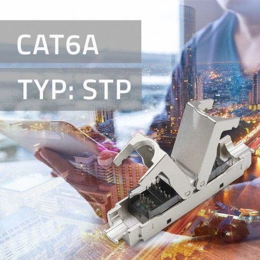 STP kat. 6a konektor kábla s krúteným párom, Qoltec 54541 bez použitia náradia