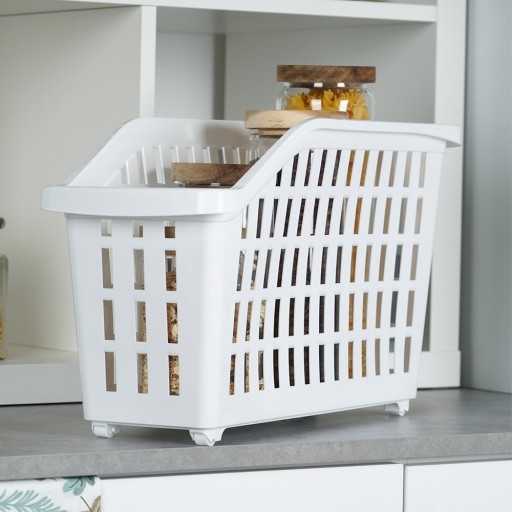 Nádoba na kolieskach, košík, úložný box, úzky organizér, 13L